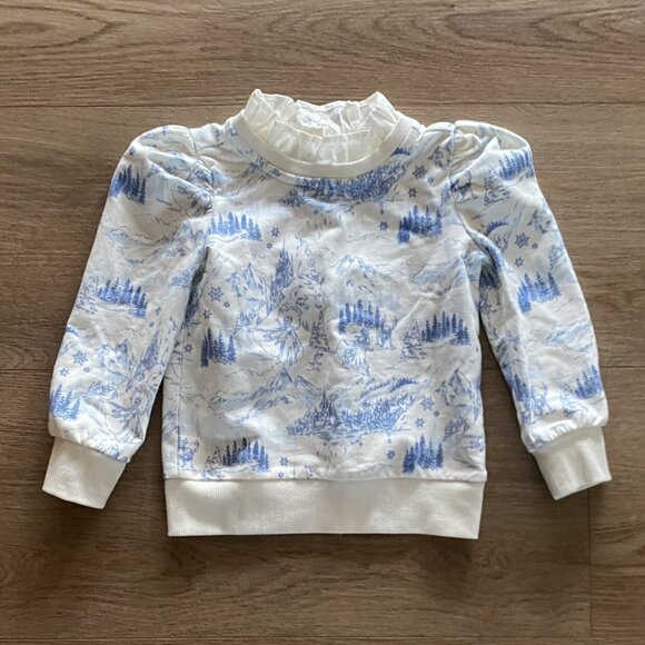 Janie and Jack Other - Janie and Jack Frozen Ruffle-Neck Sweatshirt